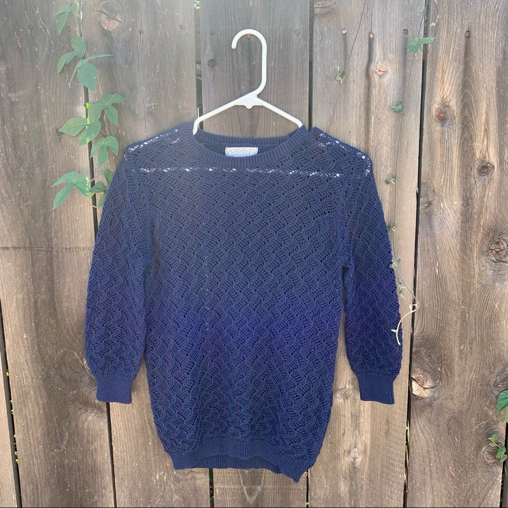 Forever 21 Knit Top 3/4 Sleeves